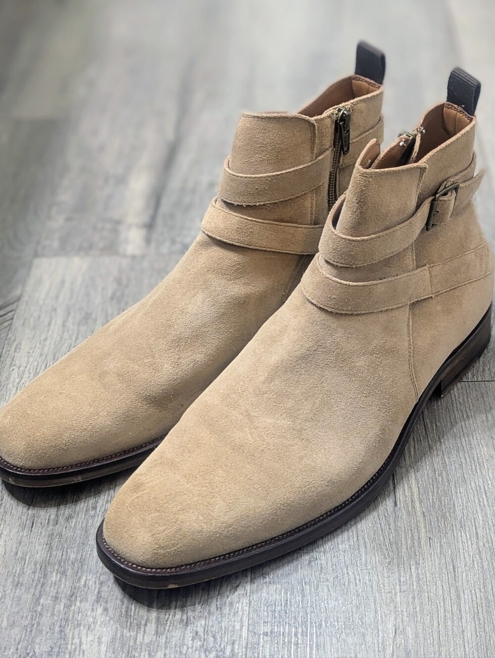 Aldo Suede Chelsea Ankle Boots in Beige - Men's Dress Boot
